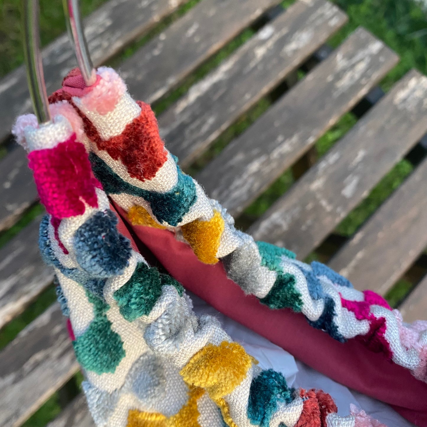 Bolso multicolor texturas