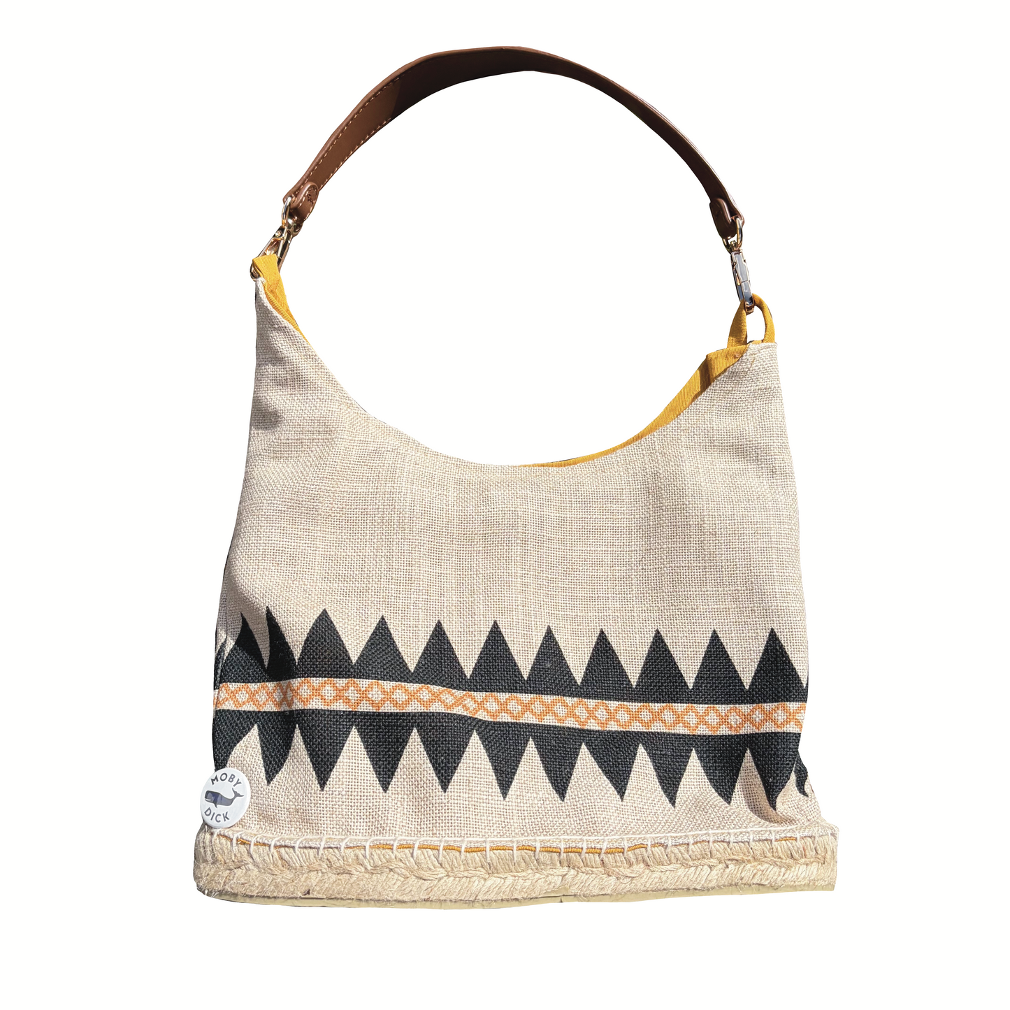 Bolso camino con asa de cuero