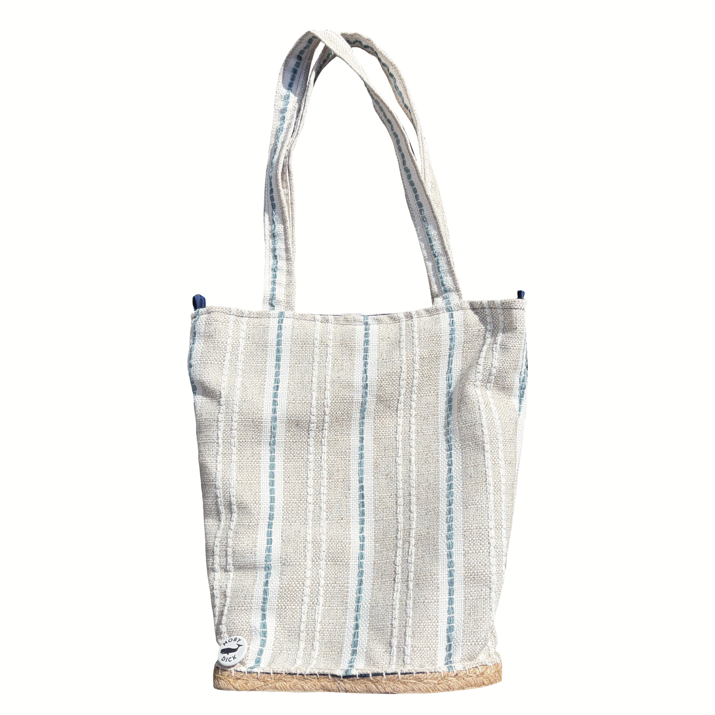 Mod. Basket lineas azules lino