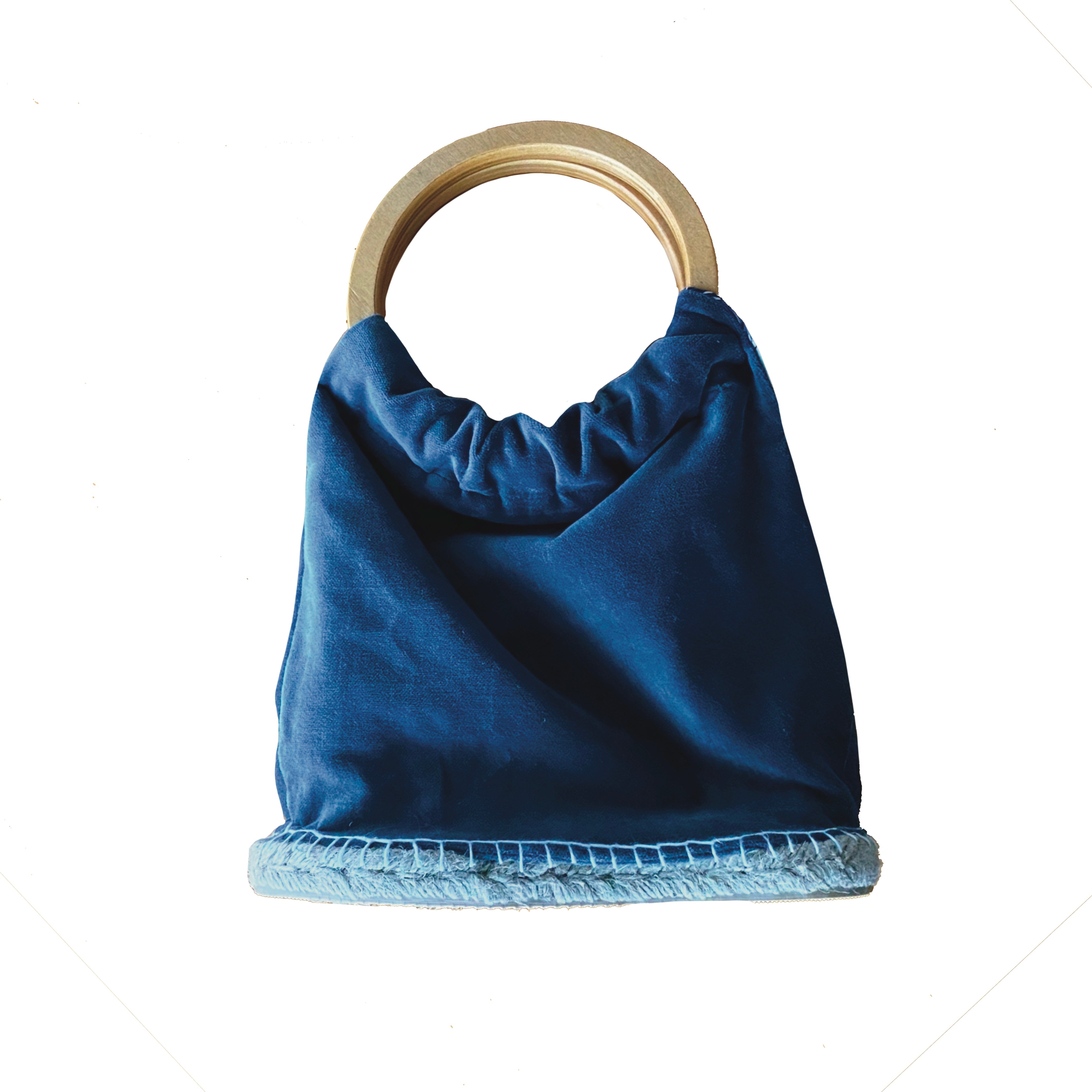 Bolso terciopelo azul sale