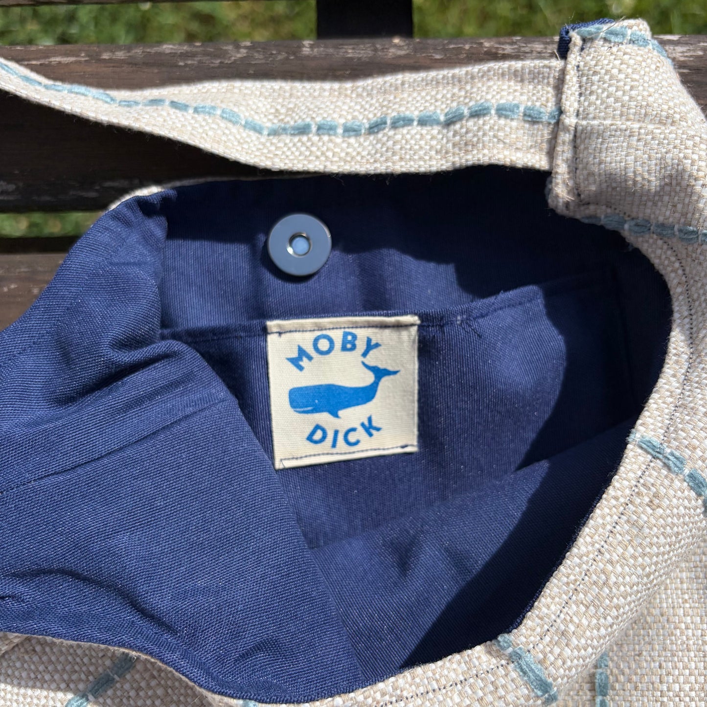 Bolso línea azules lino