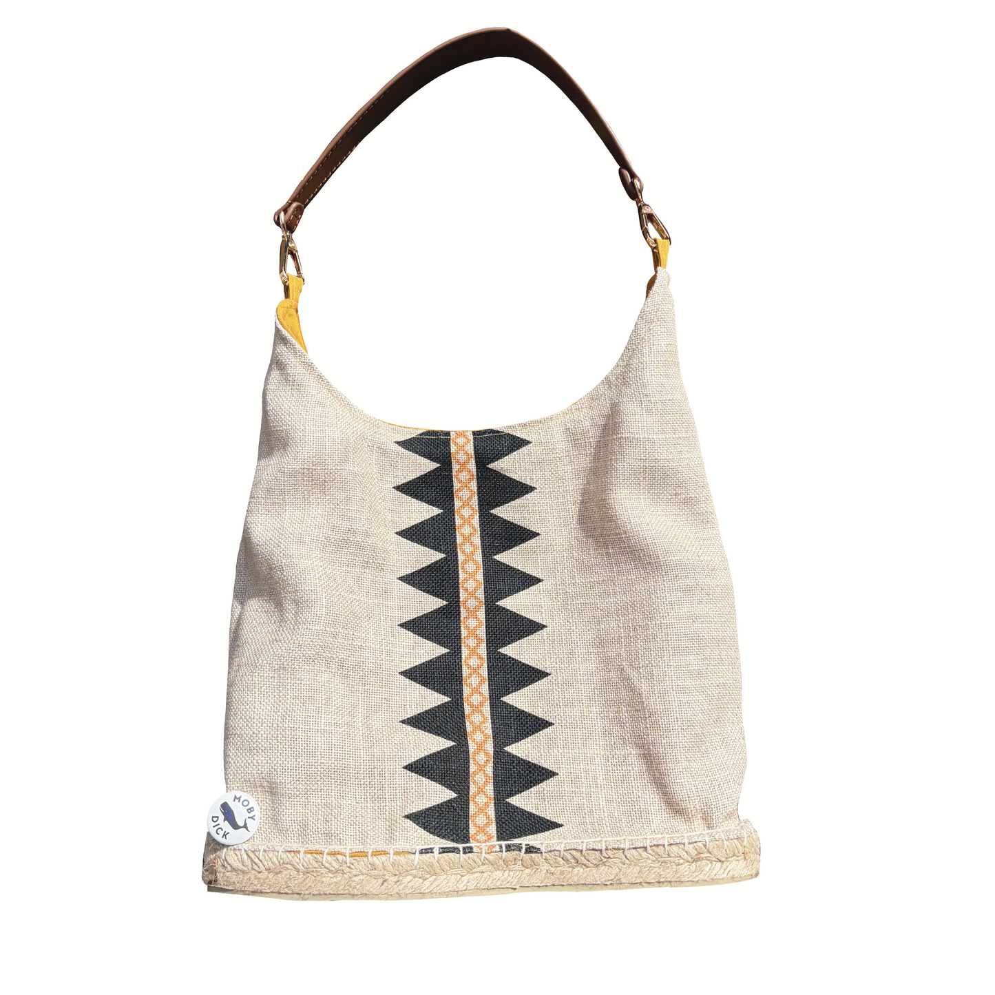 Bolso camino con asa de cuero
