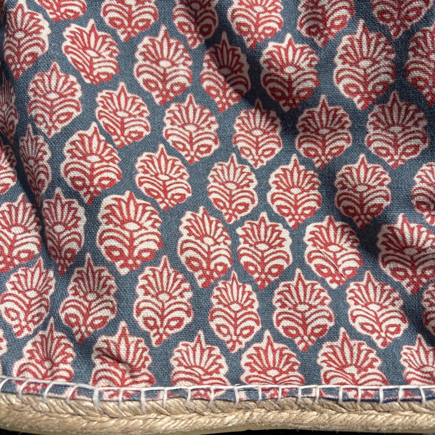 Bolso flores con asa de cuero